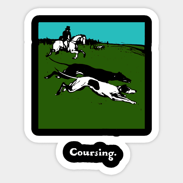 Victorian Art - Fox Hunting Sticker by Pixelchicken